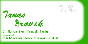 tamas mravik business card